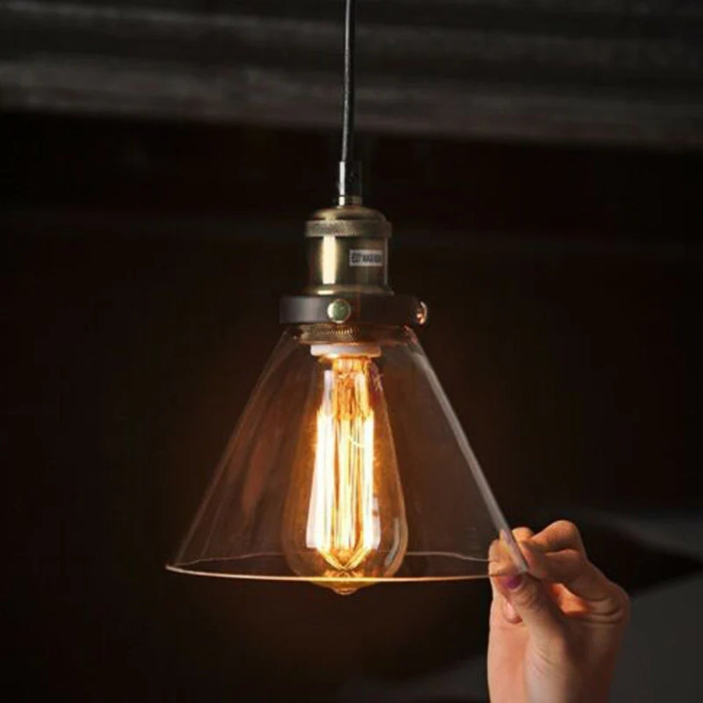 3er packen Pendelleuchten im Peny-Stil - Glasschirme mit dimmbaren LED-Lampen