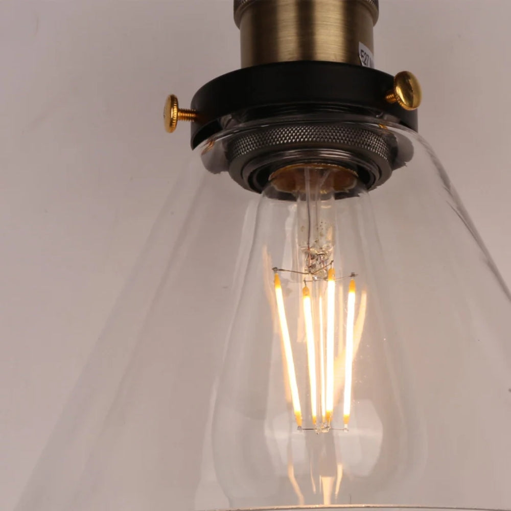 3er packen Pendelleuchten im Peny-Stil - Glasschirme mit dimmbaren LED-Lampen