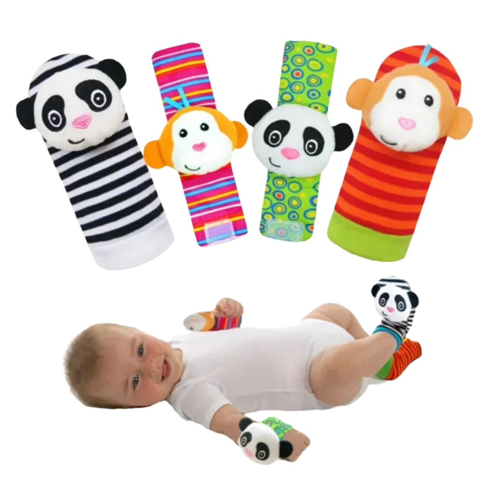 Rasselsocken und -armbänder - Frühes Bewegen und Lernen für Babys