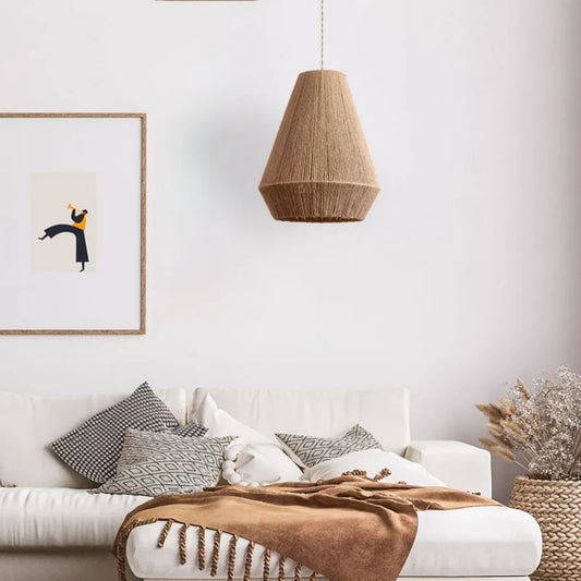 Rattan-Pendelleuchte - Handgefertigte Boho-Beleuchtung