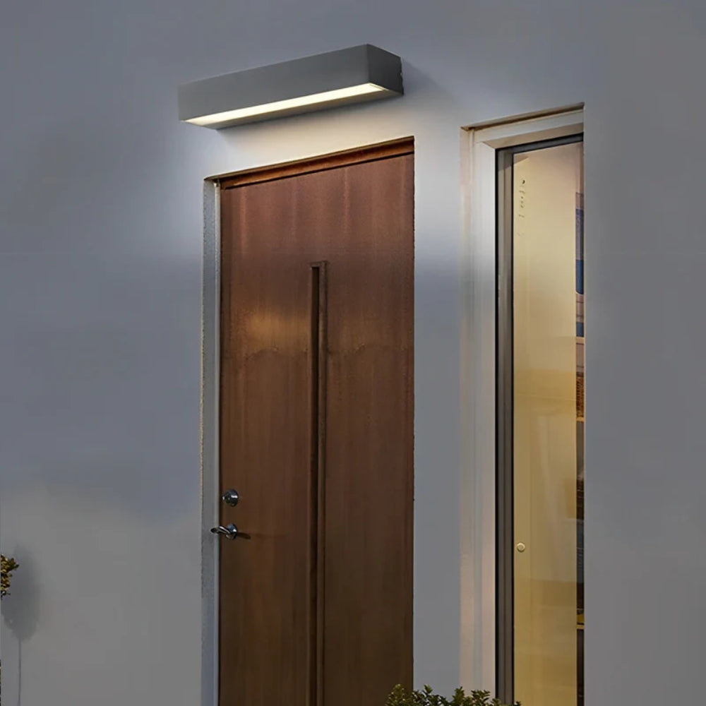 Rechteckige LED-Außenwandleuchte – Optionen in Warmweiß und Weiß