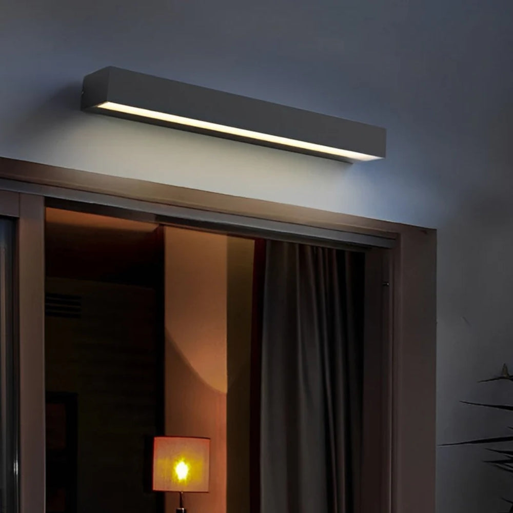 Rechteckige LED-Außenwandleuchte – Optionen in Warmweiß und Weiß