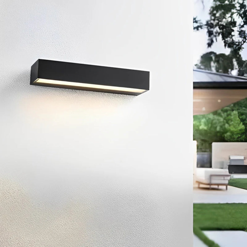 Rechteckige LED-Außenwandleuchte – Optionen in Warmweiß und Weiß