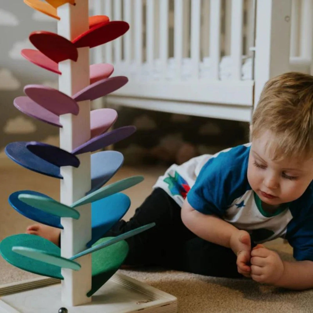 Regenbogen-Murmelturm - Interaktives rollendes Spielzeug für Kleinkinder