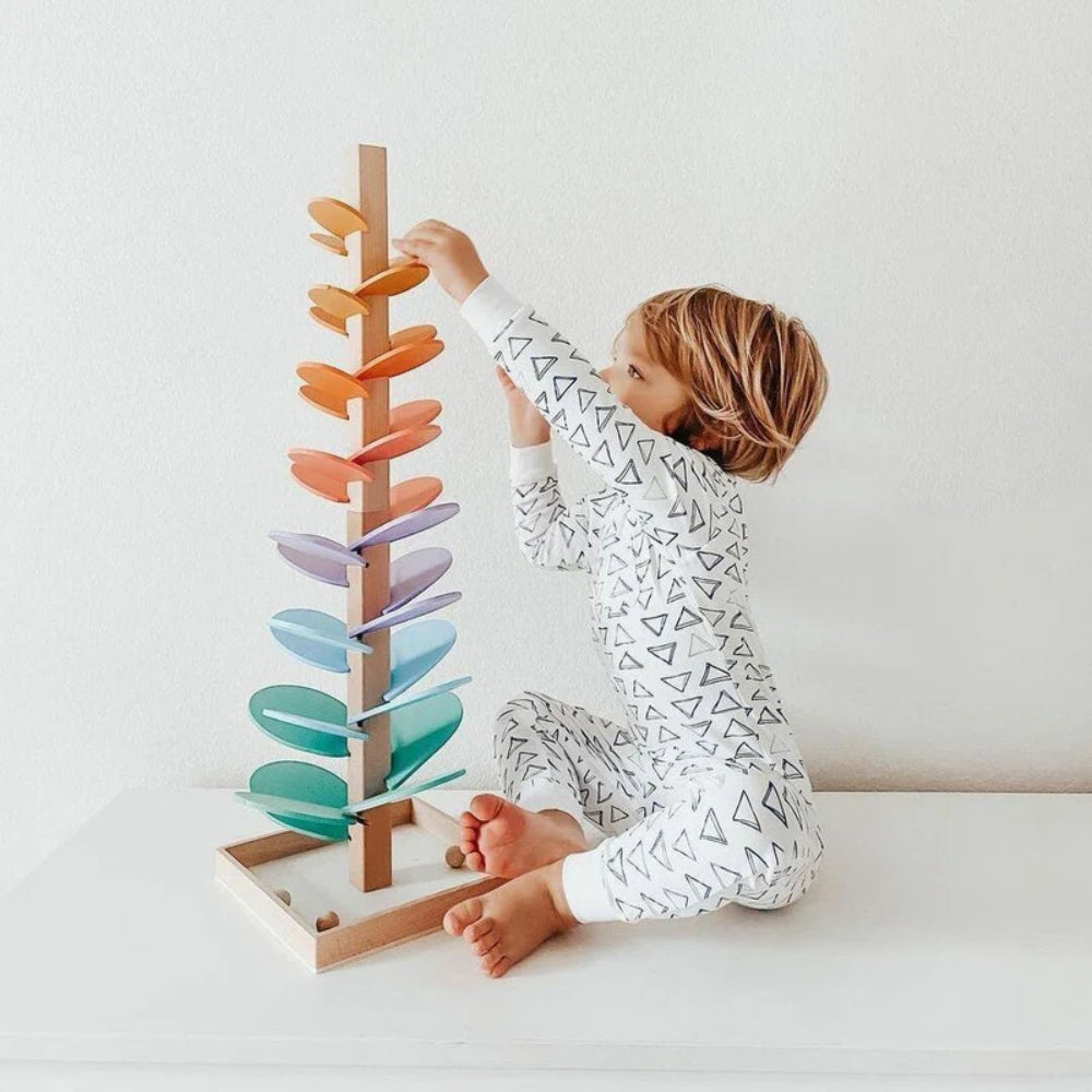 Regenbogen-Murmelturm - Interaktives rollendes Spielzeug für Kleinkinder