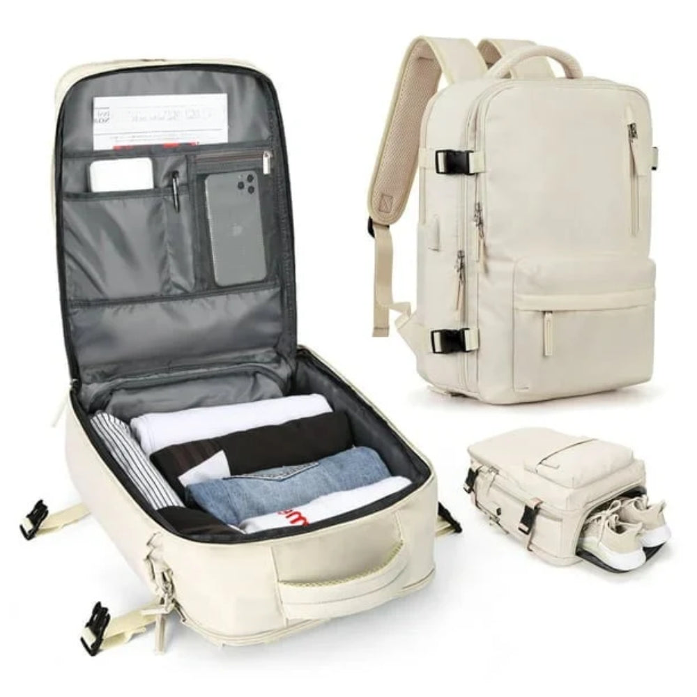 Multifunktions-Reiserucksack - USB-Ladeanschluss und Anti-Diebstahl-Tasche