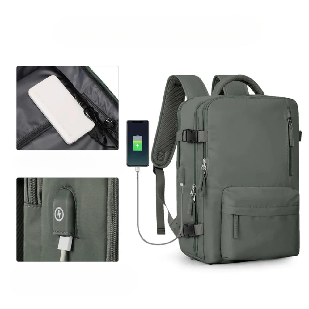 Multifunktions-Reiserucksack - USB-Ladeanschluss und Anti-Diebstahl-Tasche