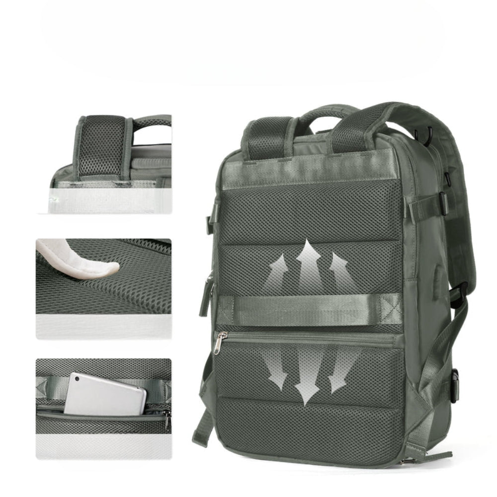 Multifunktions-Reiserucksack - USB-Ladeanschluss und Anti-Diebstahl-Tasche