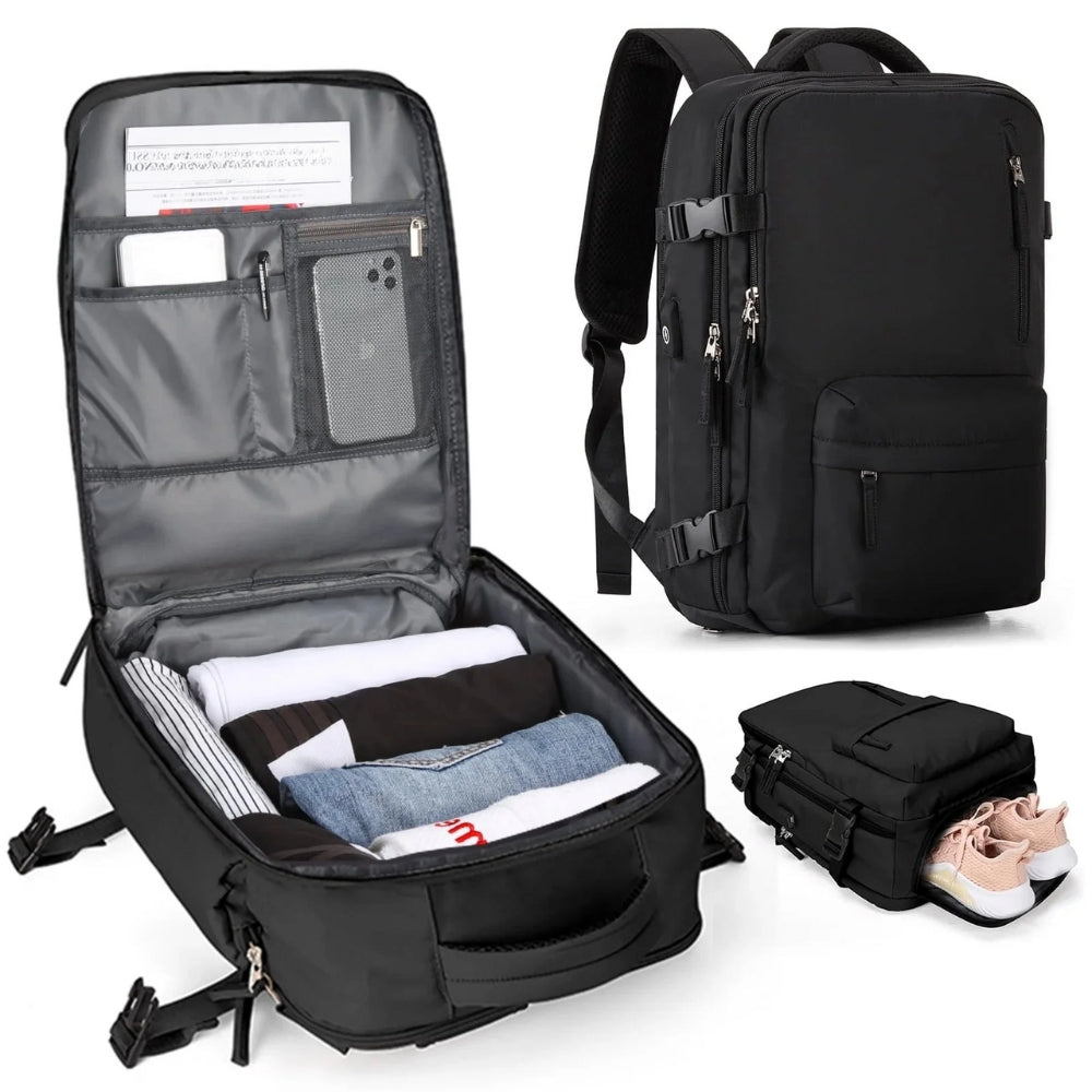Multifunktions-Reiserucksack - USB-Ladeanschluss und Anti-Diebstahl-Tasche