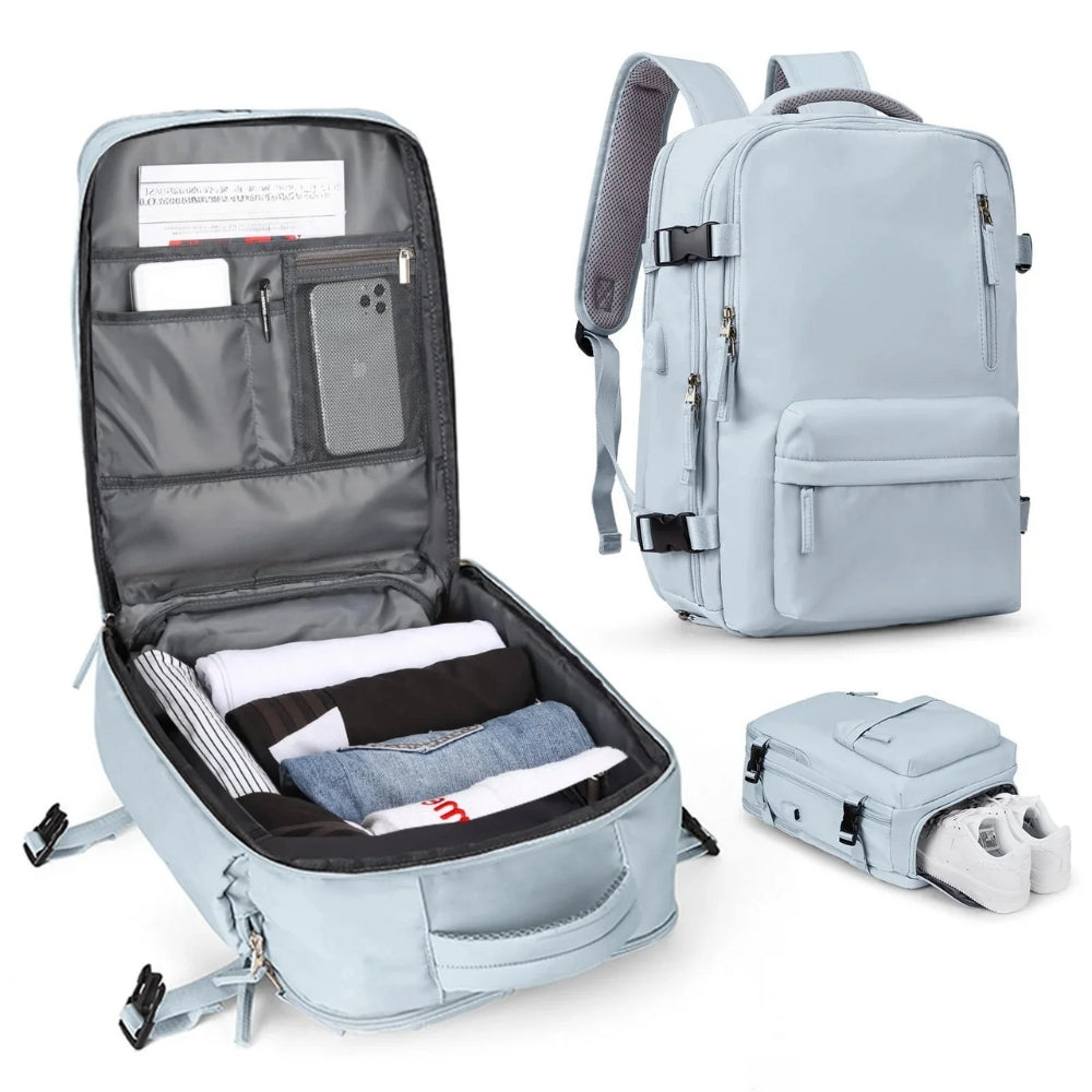 Multifunktions-Reiserucksack - USB-Ladeanschluss und Anti-Diebstahl-Tasche