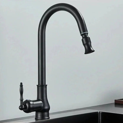 Retro-Wasserhahn – Schwenkbare Küchenarmatur mit Warm- und Kaltmischer