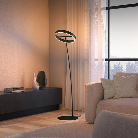 Ringförmige Stehlampe – Farbtemperatur Einstellbar