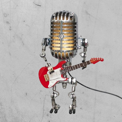 Roboter-Gitarrist-Tischlampe – Warmes Umgebungslicht mit Dimmer