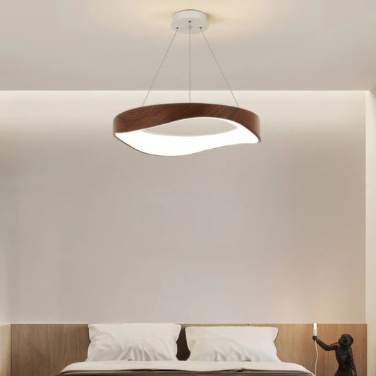 Runde Dimmbarer LED-Pendelleuchte – Einstellbare Dreifarboption mit Fernbedienung