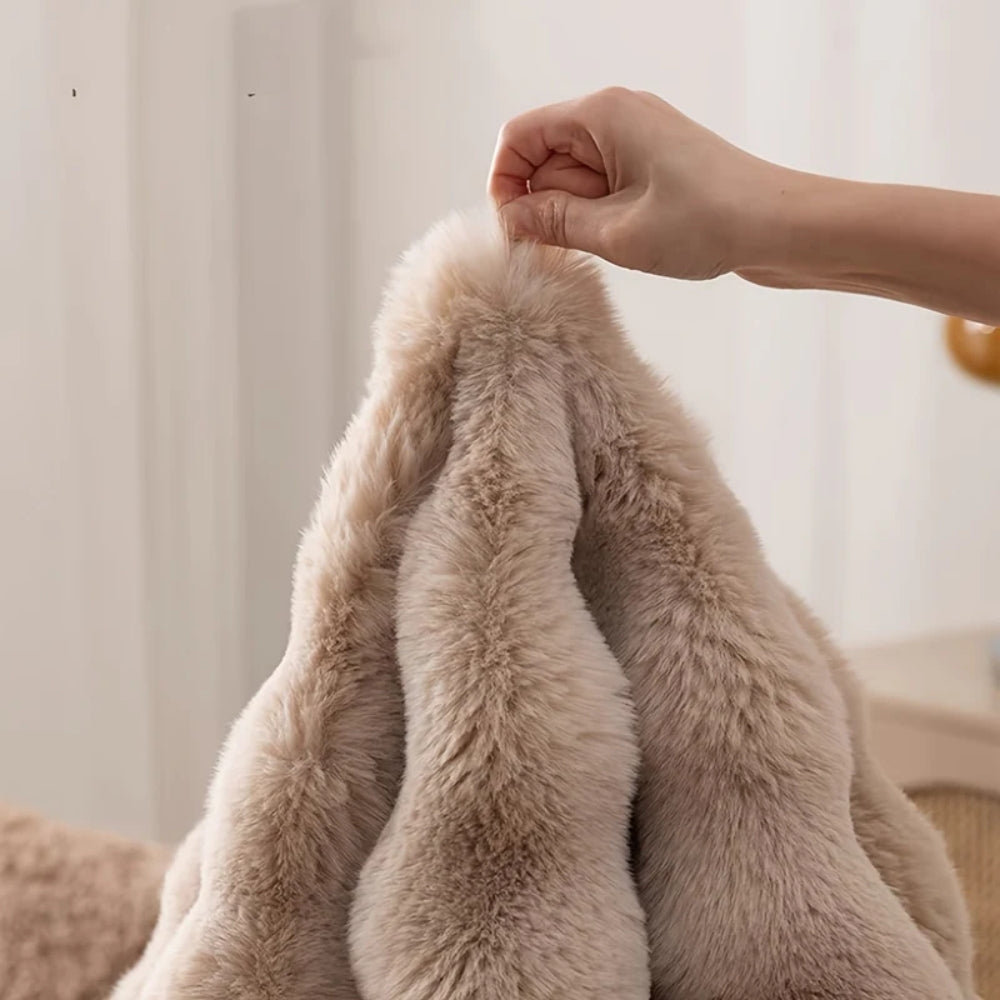 Runder Winter Teppich – Flauschige Matte für Wohnzimmer und Schlafzimmer