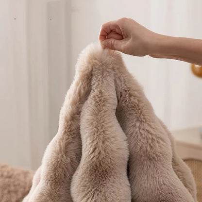 Runder Winter Teppich – Flauschige Matte für Wohnzimmer und Schlafzimmer