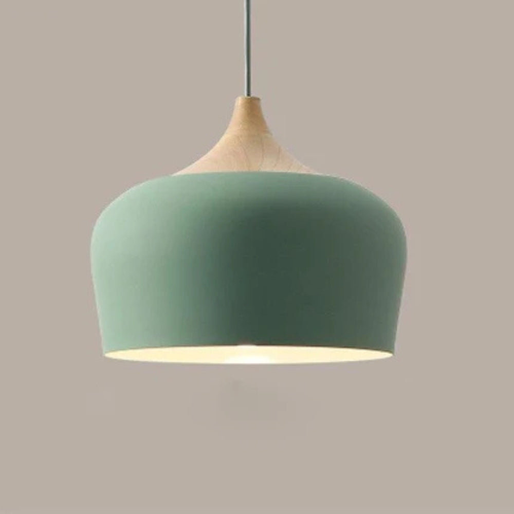 Sanfte Pendelleuchte – Verstellbar & Retro-Design mit Holz-Akzenten