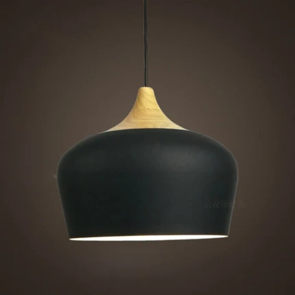 Sanfte Pendelleuchte – Verstellbar & Retro-Design mit Holz-Akzenten