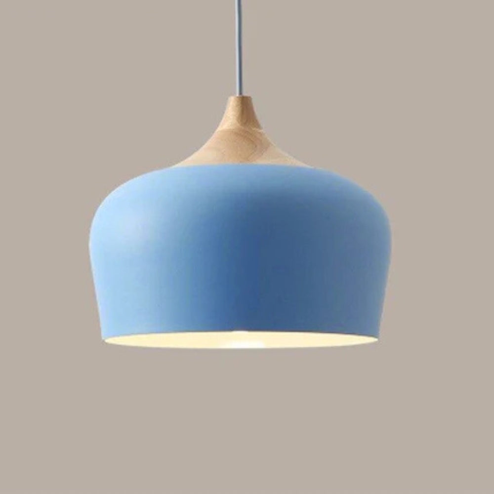 Sanfte Pendelleuchte – Verstellbar & Retro-Design mit Holz-Akzenten