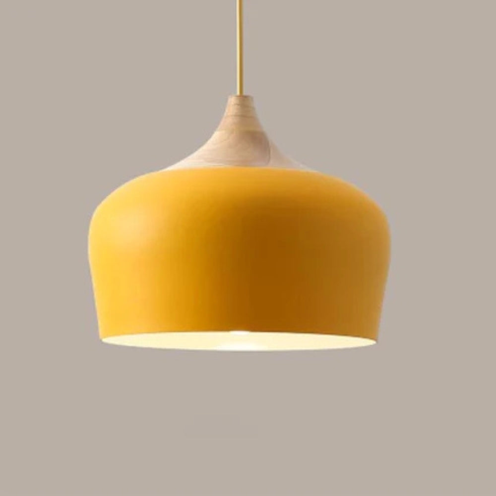 Sanfte Pendelleuchte – Verstellbar & Retro-Design mit Holz-Akzenten