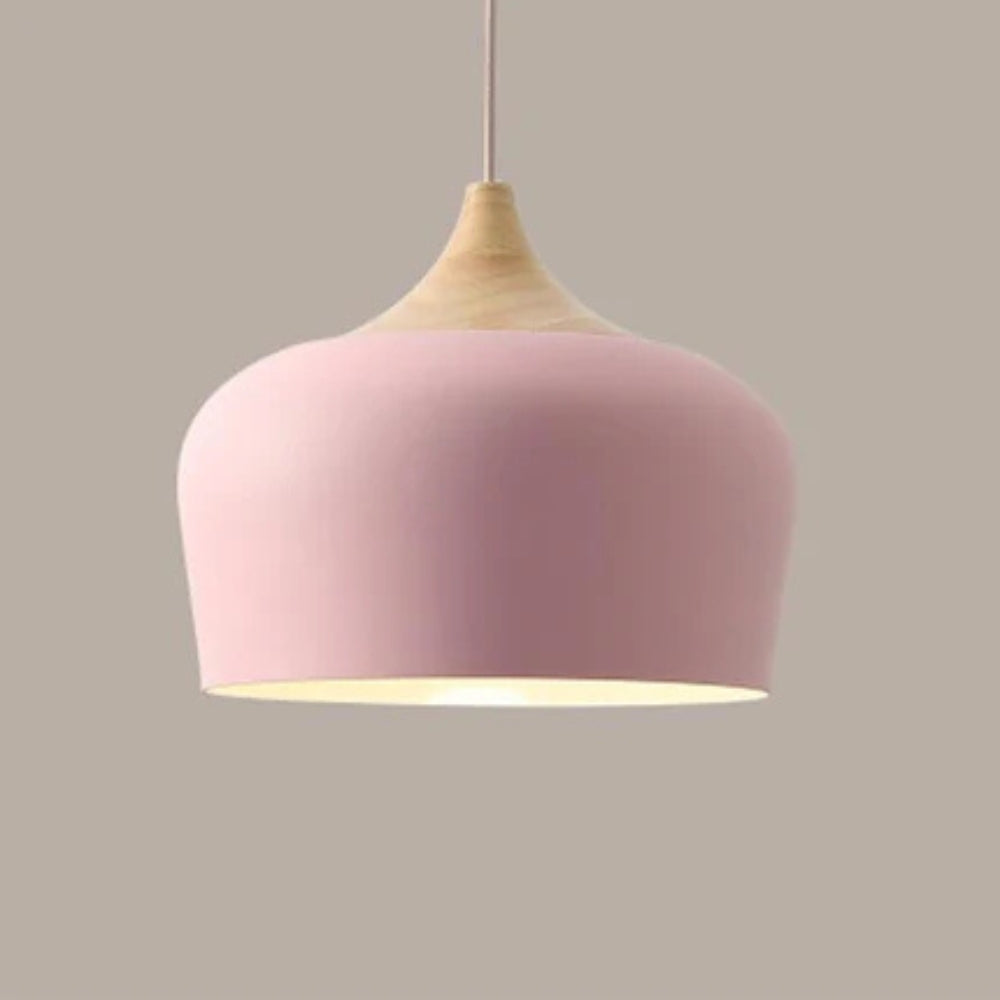 Sanfte Pendelleuchte – Verstellbar & Retro-Design mit Holz-Akzenten