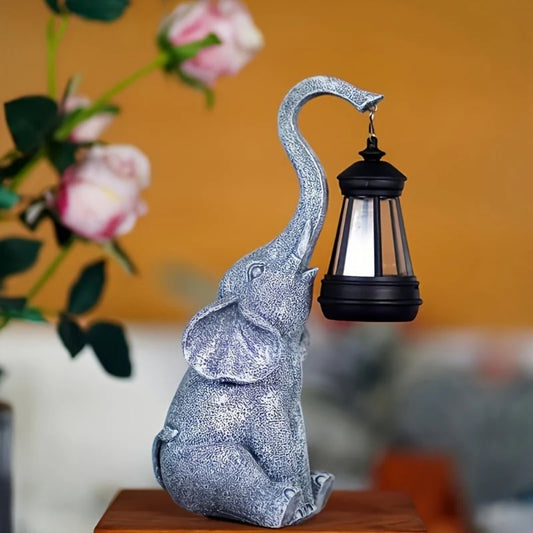 Sanfter Elefant Solarbetriebene Gartenlampe - Wetterfreundlich