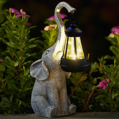 Sanfter Elefant Solarbetriebene Gartenlampe - Wetterfreundlich