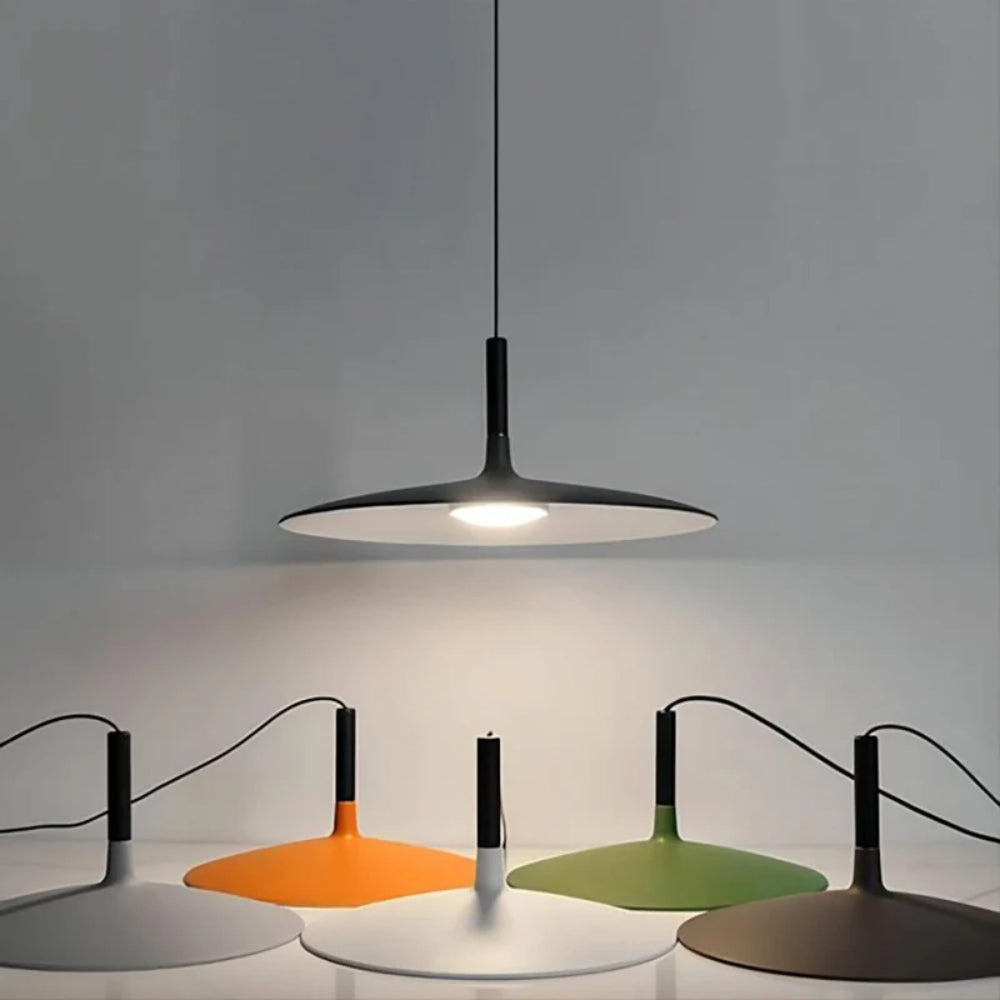 Scheibenförmige Pendelleuchte - Ultraflache moderne Form
