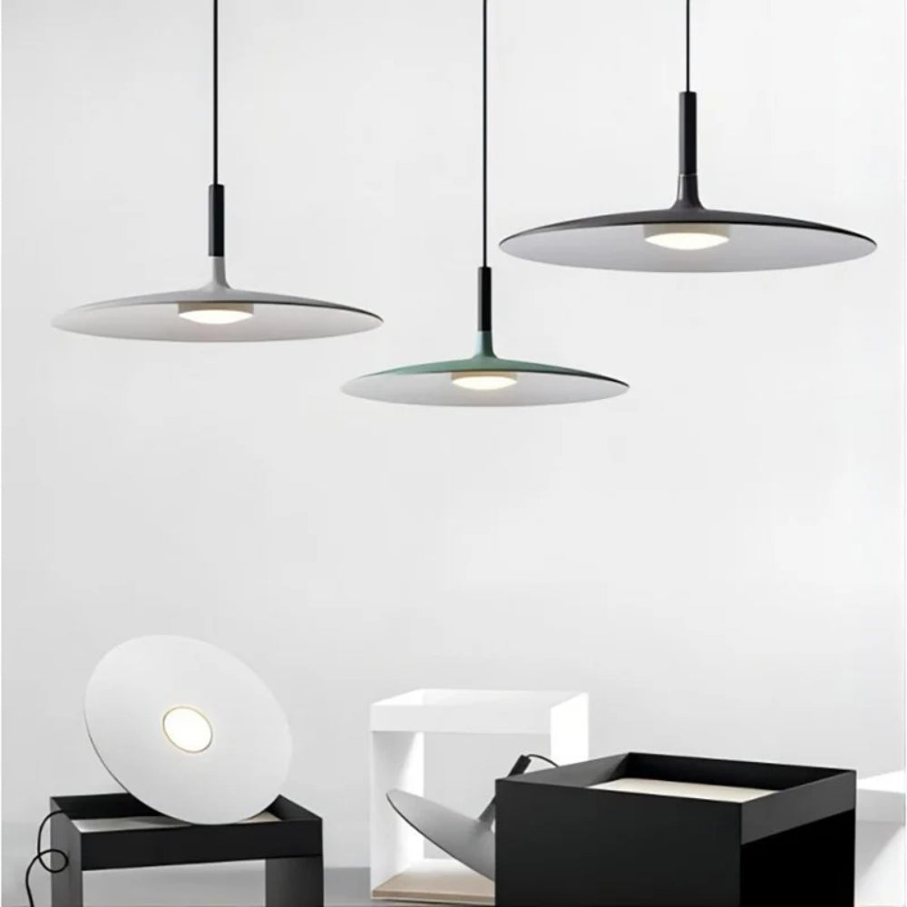 Scheibenförmige Pendelleuchte - Ultraflache moderne Form
