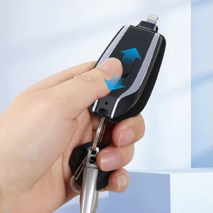 Tragbarer Schlüsselanhänger Strom Bank - 1500mAh Ladegerät für iPhone & Type-C