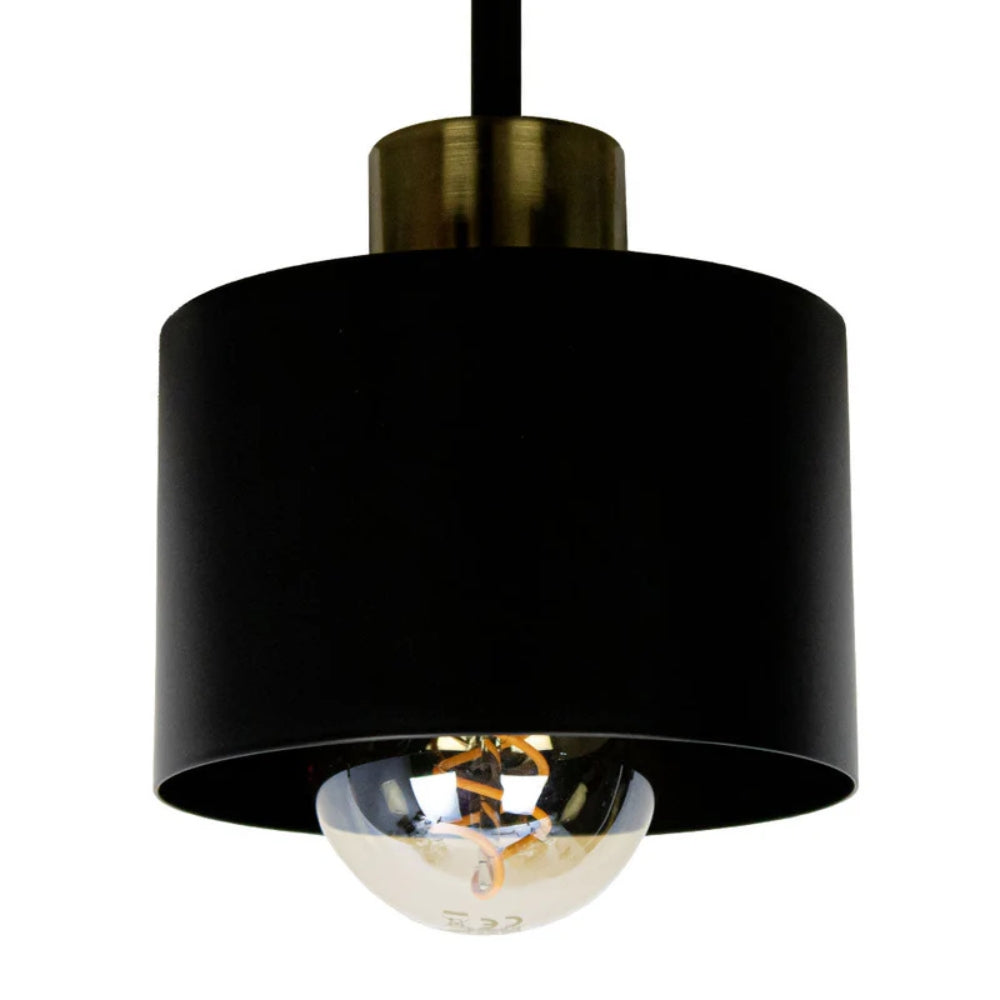 Schwarz & Gold 3-Wege-Deckenleuchte - Moderne LED-kompatible Leuchte