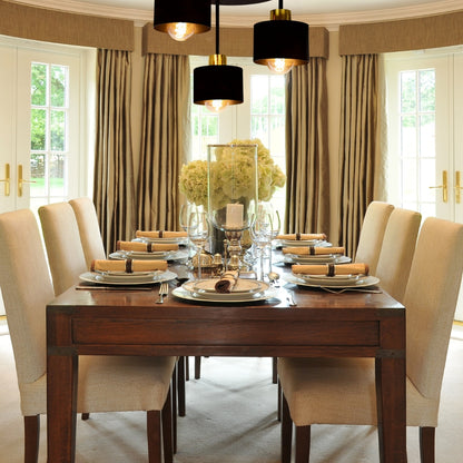 Schwarz & Gold 3-Wege-Deckenleuchte - Moderne LED-kompatible Leuchte