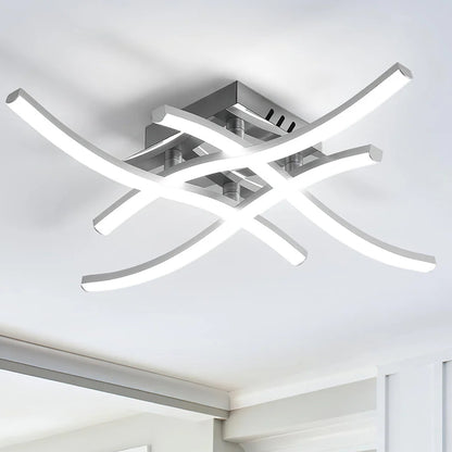 Skulpturale LED-Deckenleuchte – Aufbauleuchte mit Geschwungenem Design