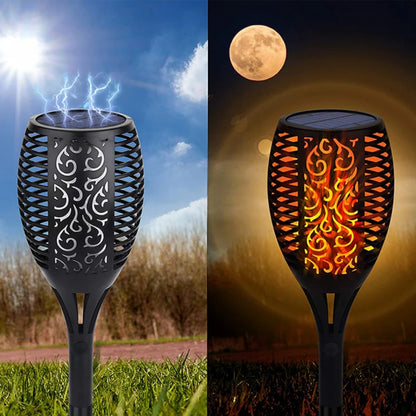 Solar-Gartenlampe mit Sensor - kabellose Außenbeleuchtung mit warmem Licht