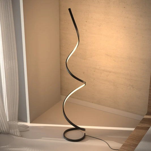 Spiralförmige LED-Stehlampe – Dimmbares Stimmungslicht