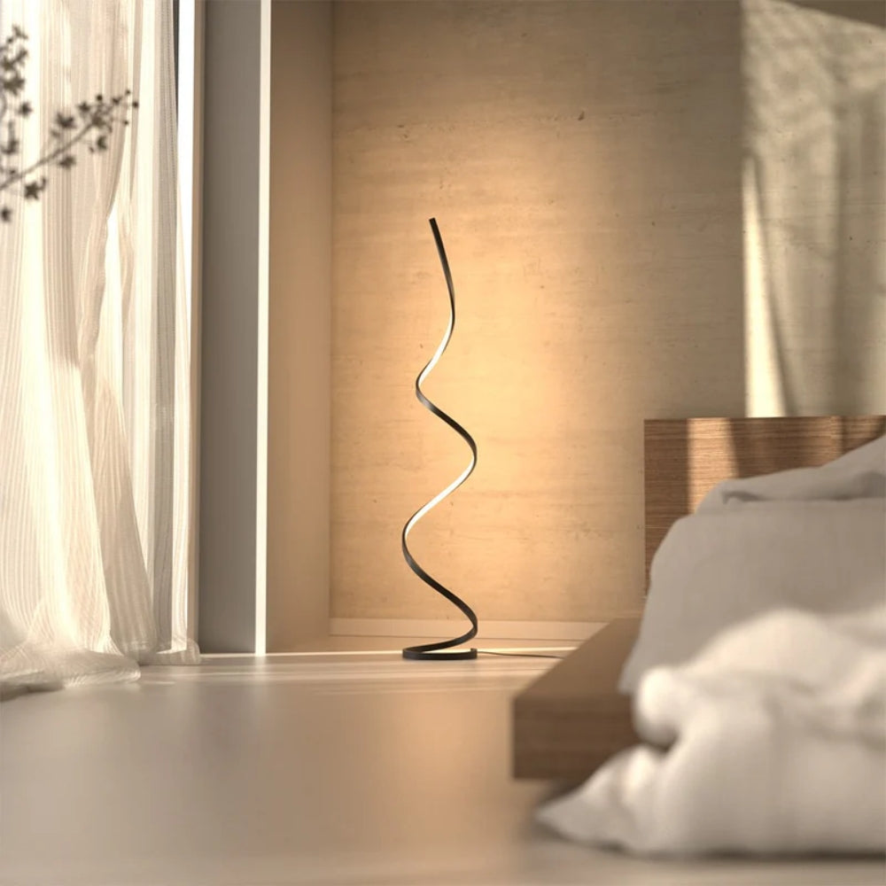 Spiralförmige LED-Stehlampe – Dimmbares Stimmungslicht