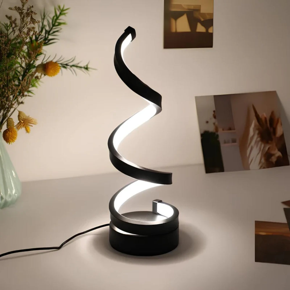 Spiralförmige Tischleuchte - Dimmbares USB-Licht mit 3 Farbmodi