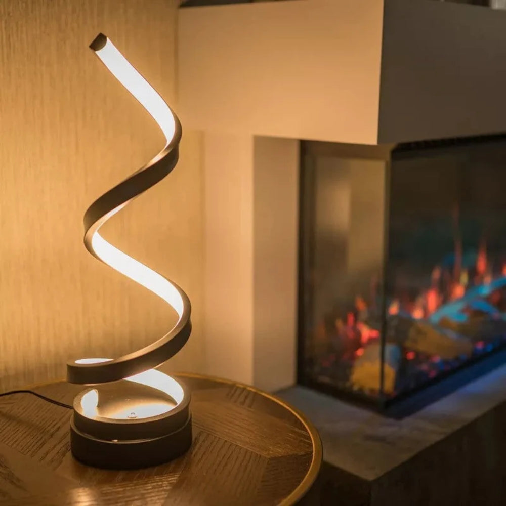 Spiralförmige Tischleuchte - Dimmbares USB-Licht mit 3 Farbmodi