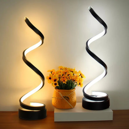 Spiralförmige Tischleuchte - Dimmbares USB-Licht mit 3 Farbmodi