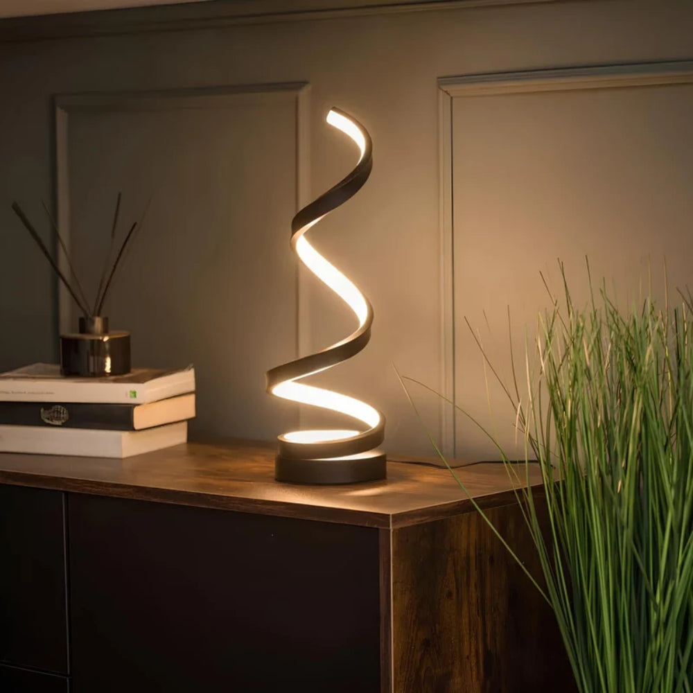 Spiralförmige Tischleuchte - Dimmbares USB-Licht mit 3 Farbmodi