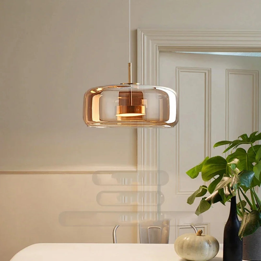 Stellungnahme Glas-Hängeleuchte - Verstellbar mit minimalistischem Gestaltung