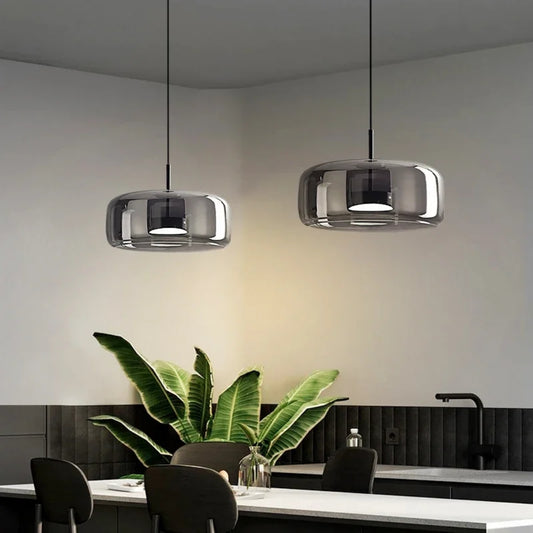 Stellungnahme Glas-Hängeleuchte - Verstellbar mit minimalistischem Gestaltung