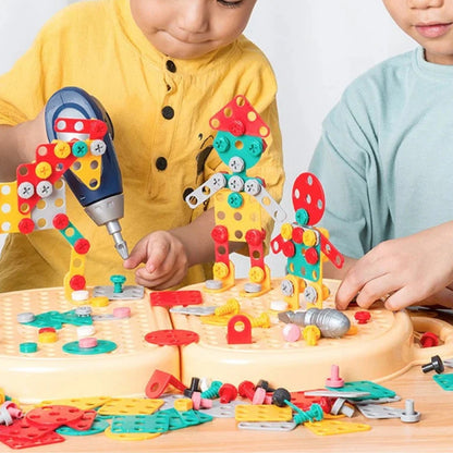 STEM Bohrer Konstruktionsspielzeug - Werkzeugsatz mit 203 Teilen für Kinder