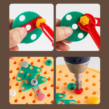 STEM Bohrer Konstruktionsspielzeug - Werkzeugsatz mit 203 Teilen für Kinder