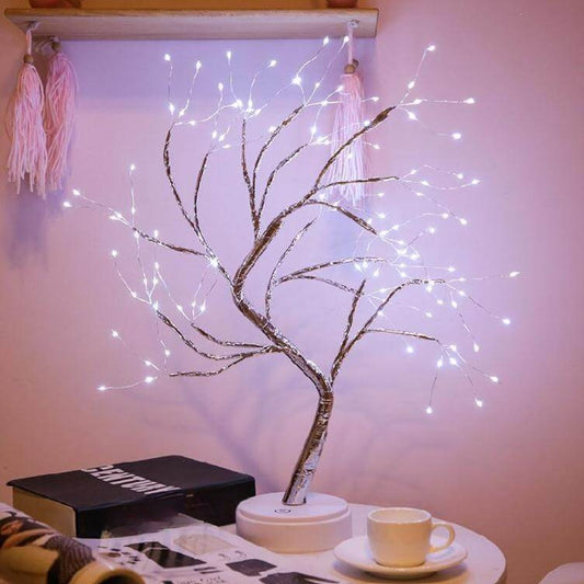 Stimmungsvolle Nachtlicht-Tischlampe – Sanftes LED-Leuchten im Feenbaum-Design