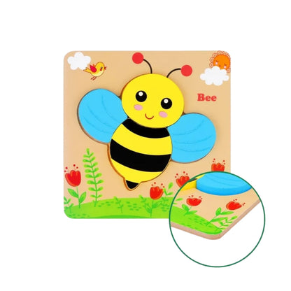 Tier Puzzle-Satz - 6 lustige Formen mit Aufbewahrungstasche für Kinder