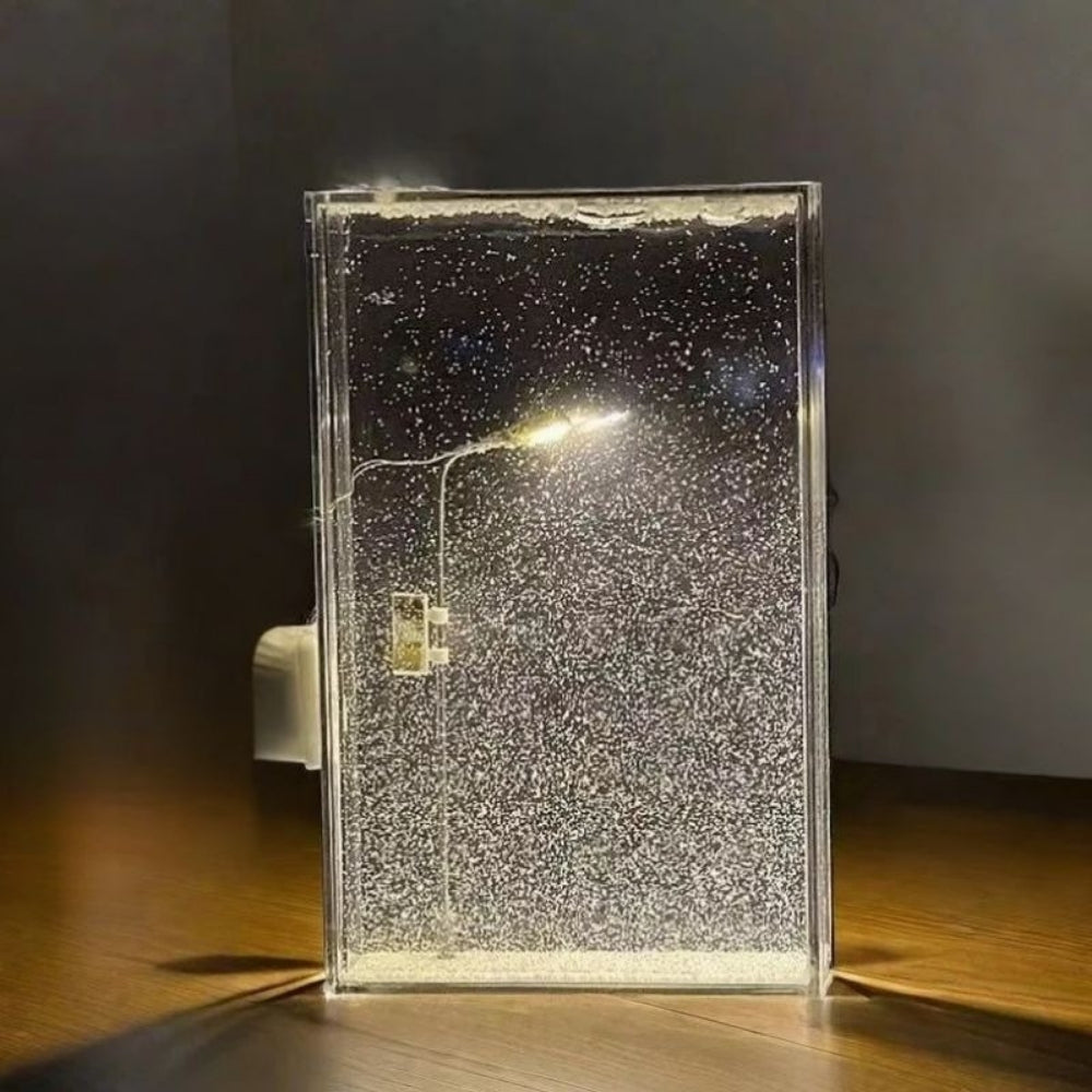 Tischlampe Mit Schneefallmotiv Für Winter Und Weihnachten