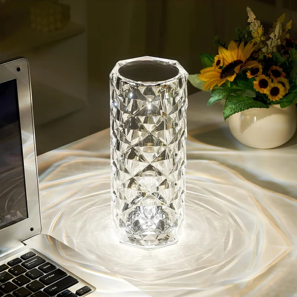 Touch-Aktivierte Kristall-Tischlampe – Elegantes Glasdesign