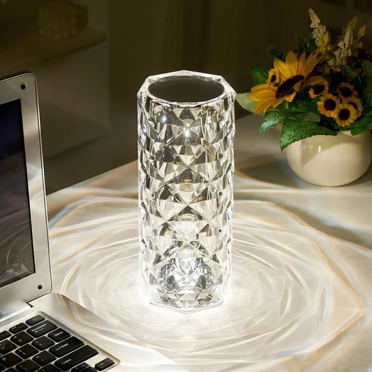 Touch-Aktivierte Kristall-Tischlampe – Elegantes Glasdesign