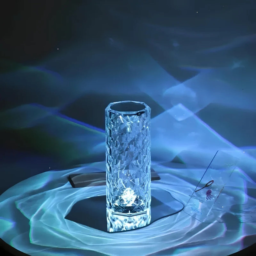 Touch-Aktivierte Kristall-Tischlampe – Elegantes Glasdesign